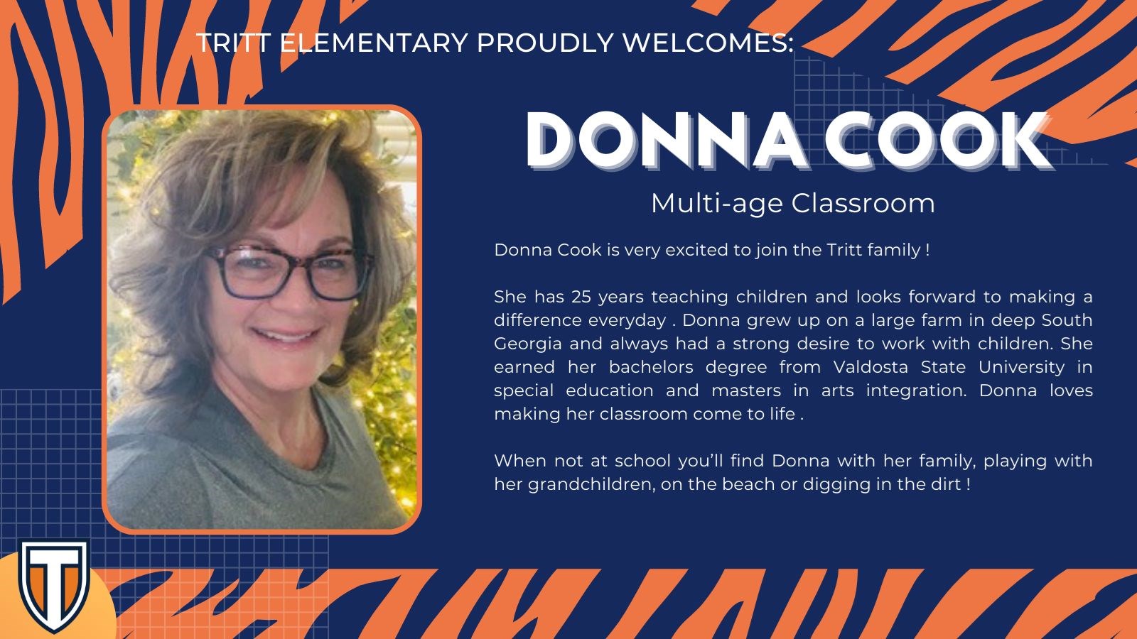 welcome Donna Cook - multi age classroom